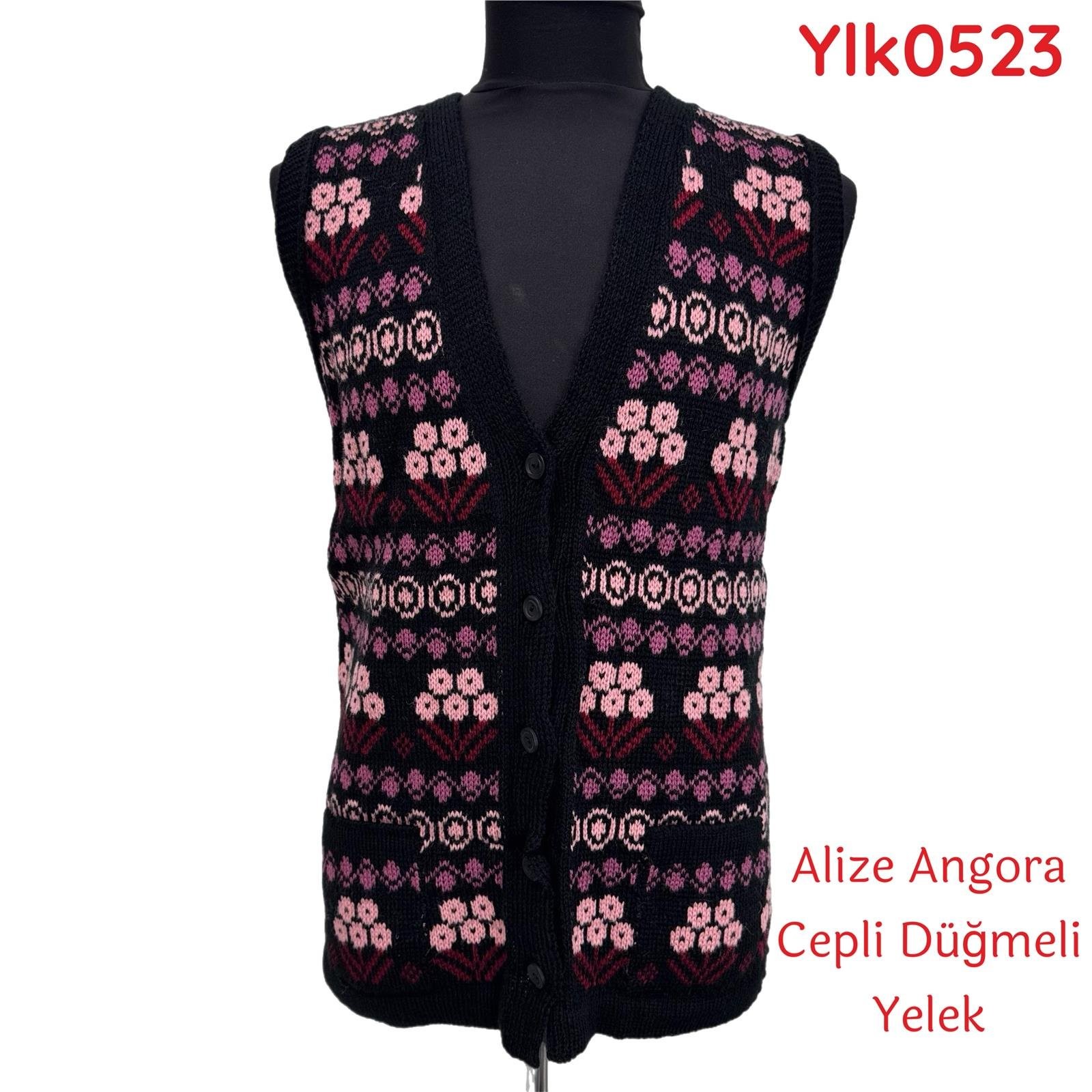 U-404 Alize Angora Cepli Düğmeli Yelek