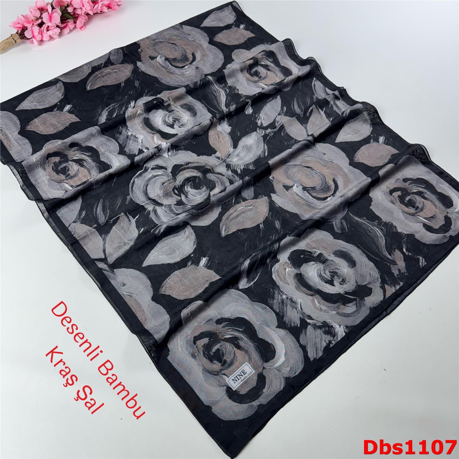 ZC-021 Nine Desenli Bambu Kraş Şal