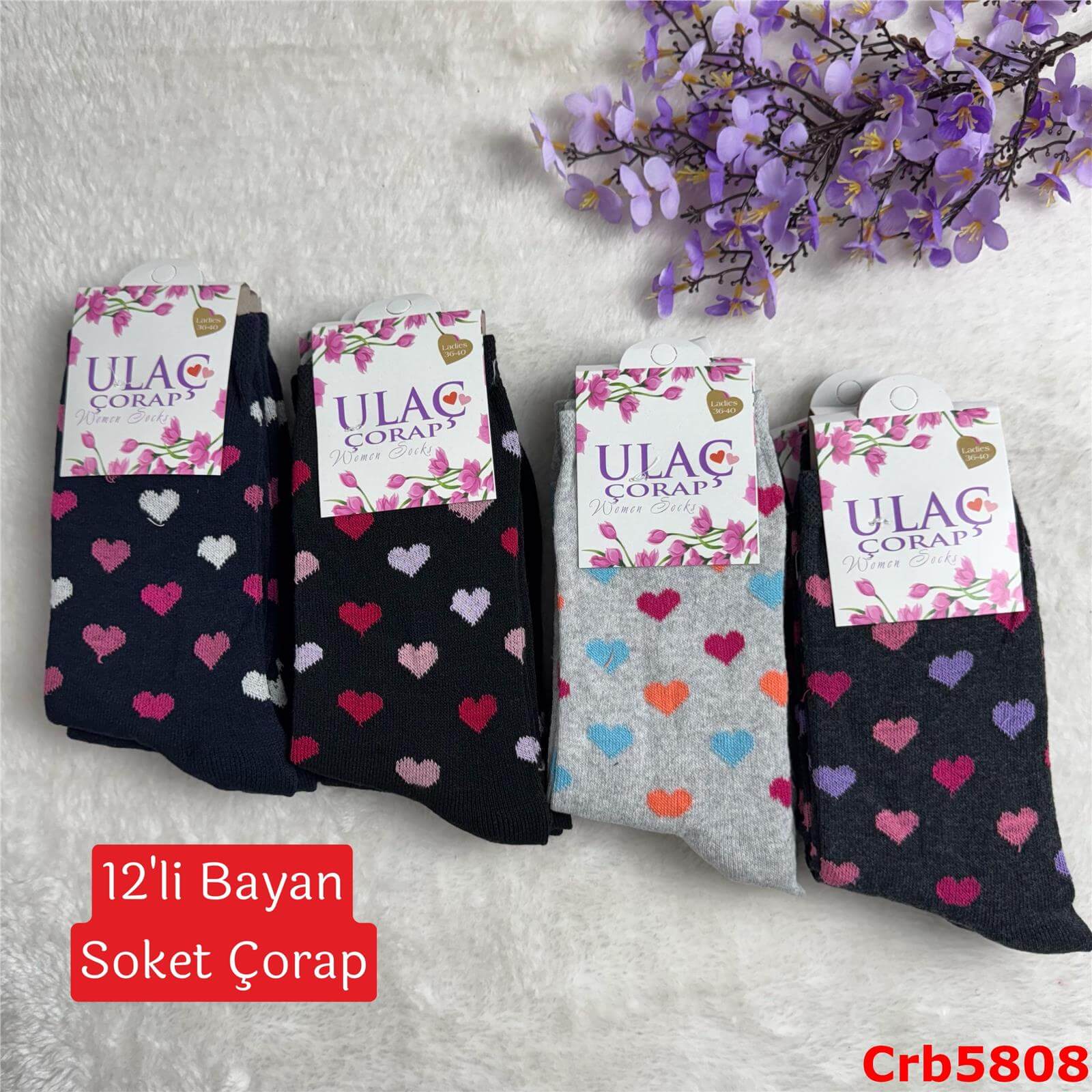 ZV-443  Ekonomik Bayan Soket Çorap 12 ADET