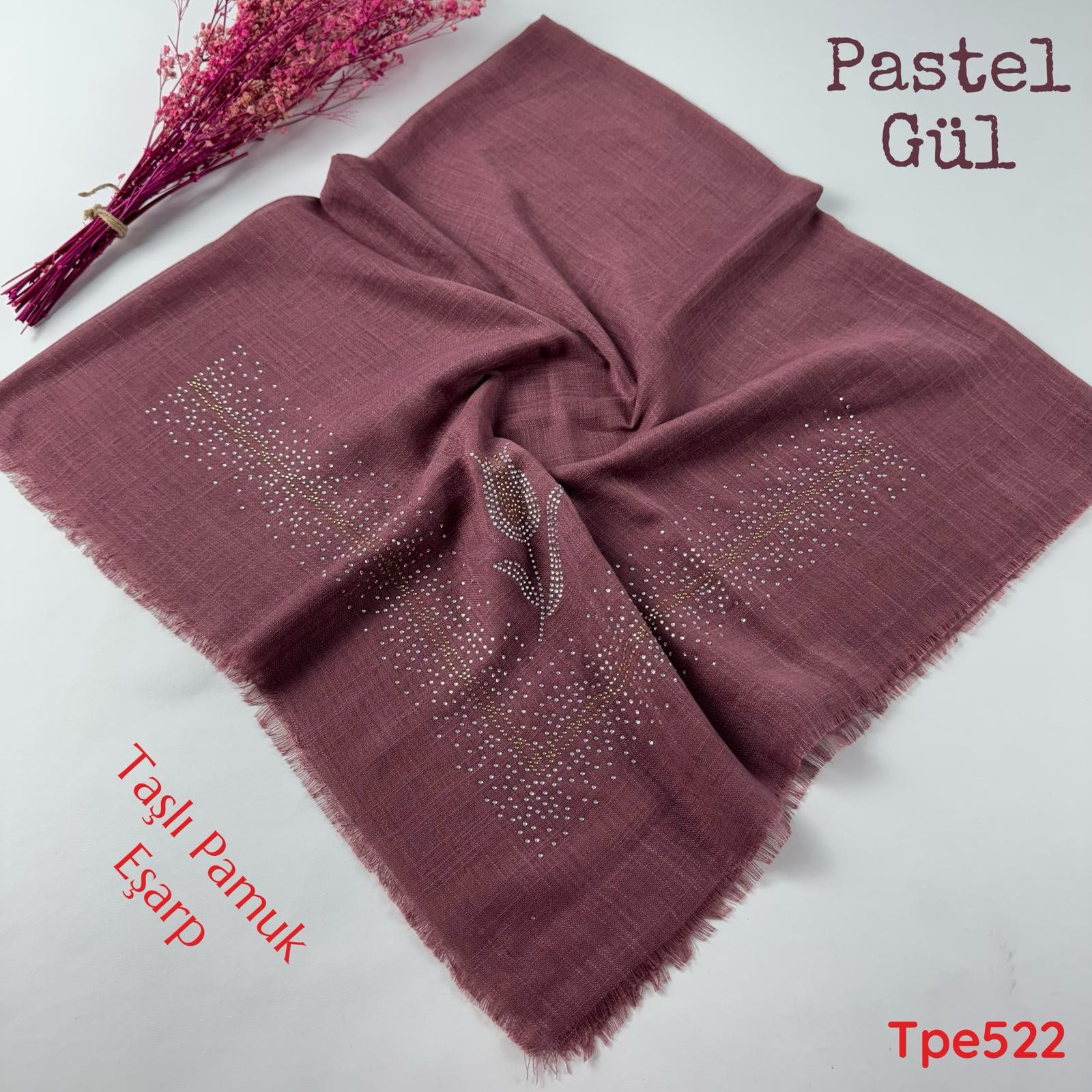 KA-079 Taşlı Pamuk Eşarp