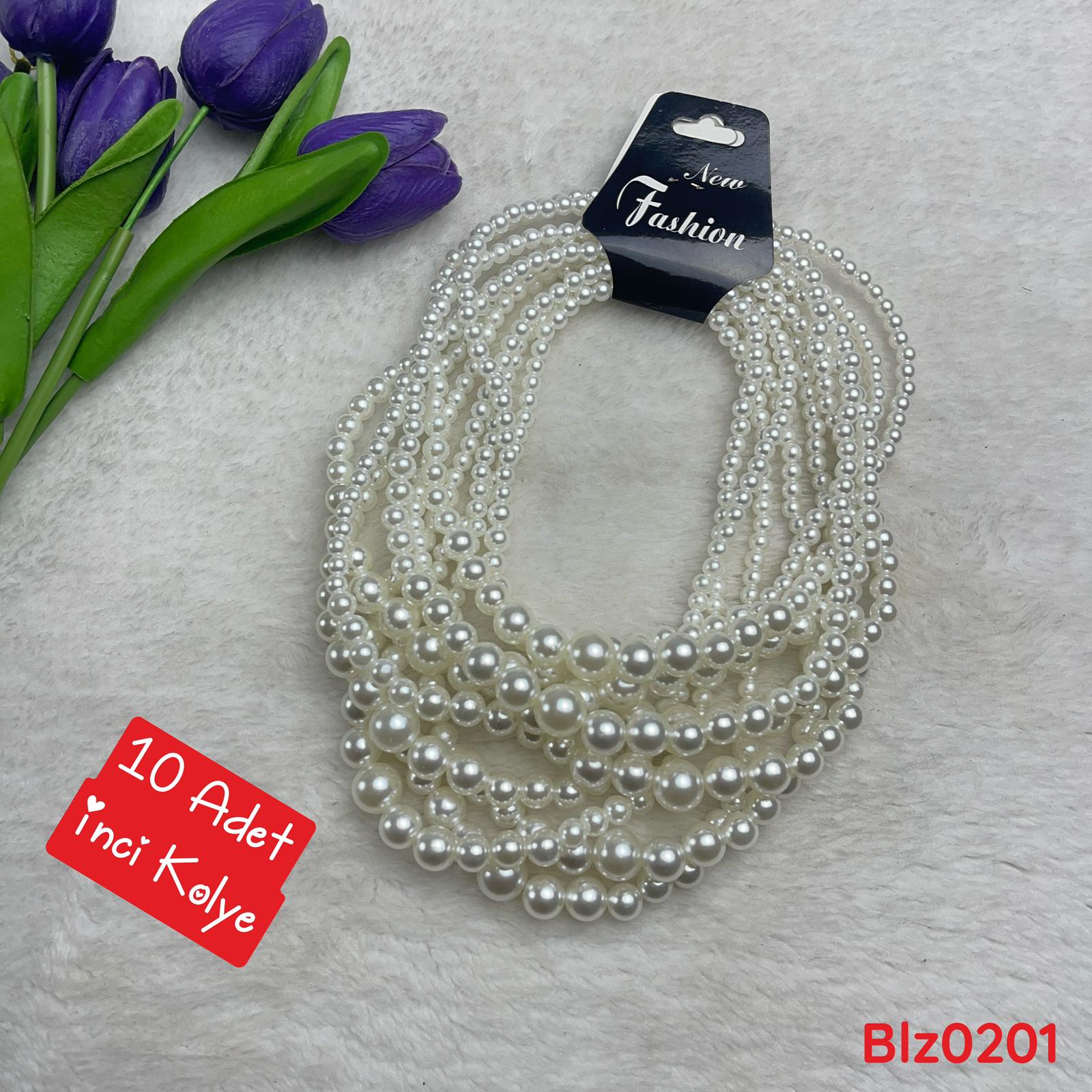ZZ-291 10 Adet İnci Renkli Kolye