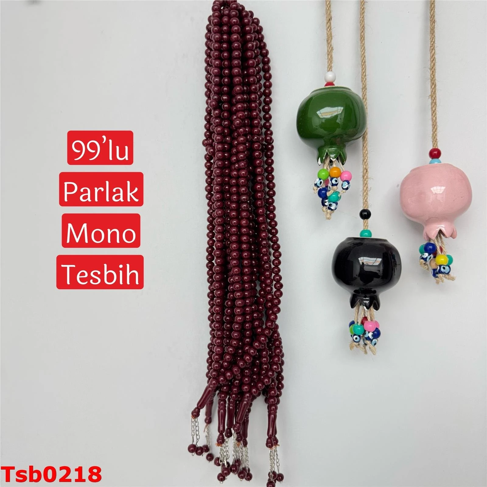 ZZ-363 Parlak Mono 99'lu Tesbih(10mm)