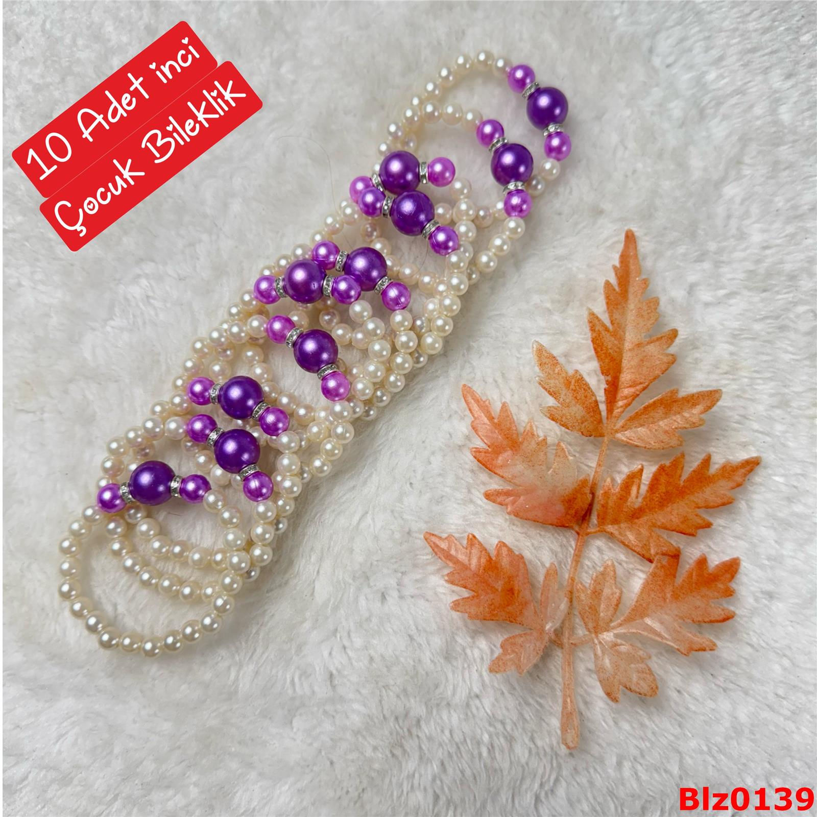 ZD-147 10 Adet İnci Esnek Renkli Bileklik