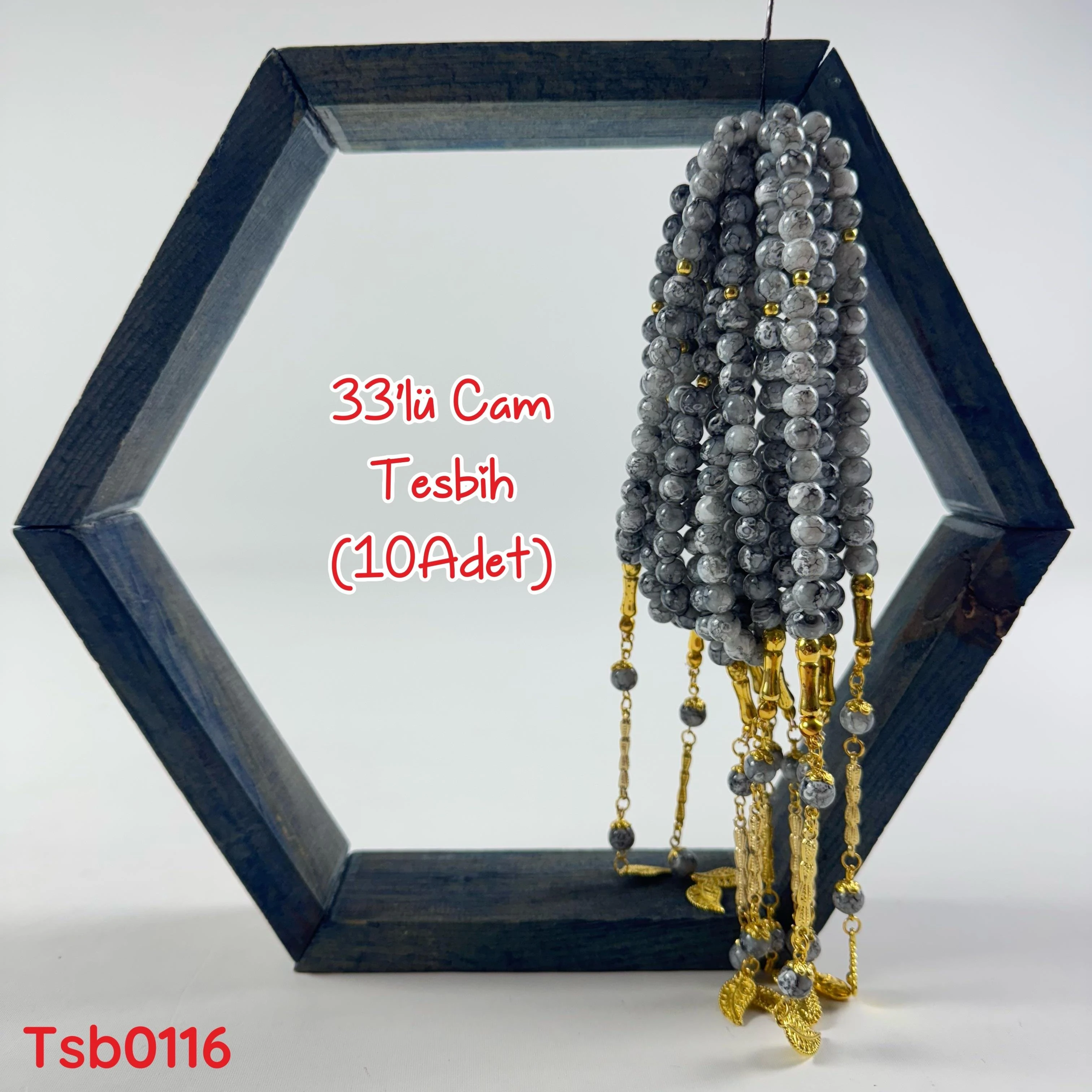 ZZ-210 33'lü Cam Tesbih (10 ADET)
