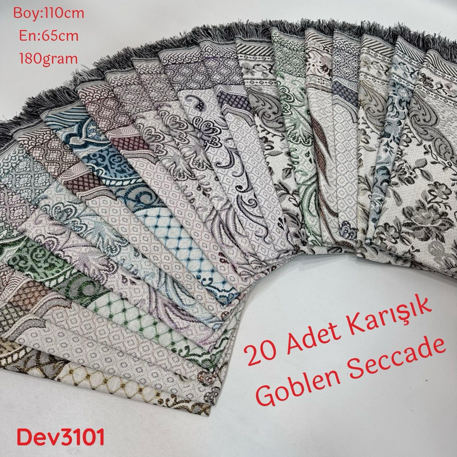 ZV-038 20 ADET KARIŞIK GOBLEN SECCADE