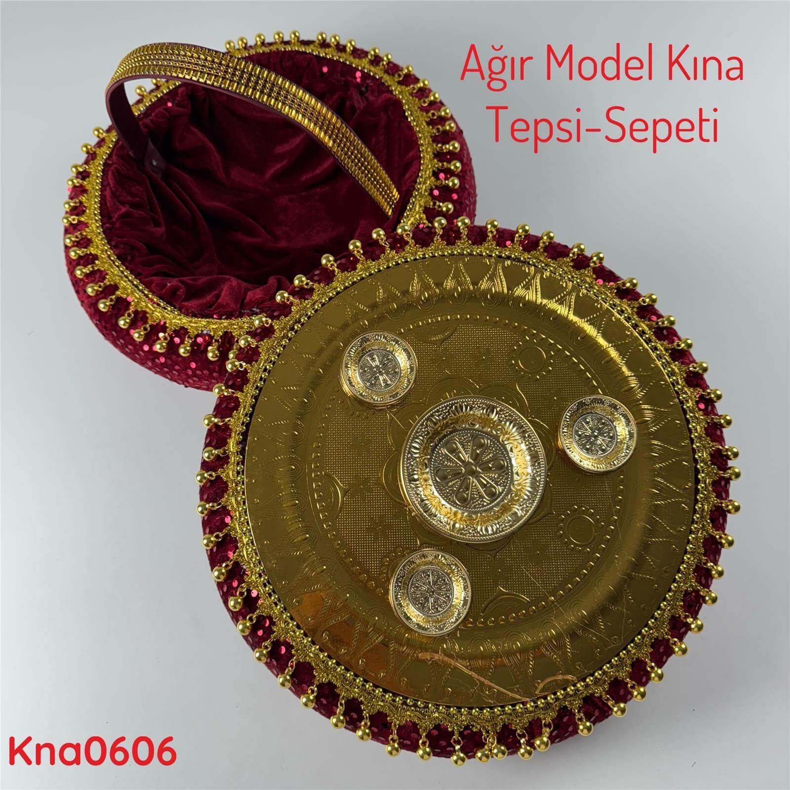 ZV-094 Ağır Model Kına Tepsi&Sepeti