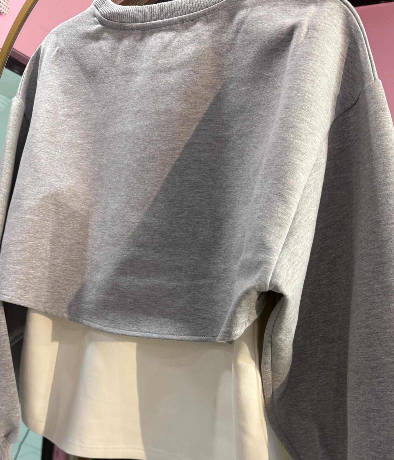 YAZI DETAY SWEATSHİRT