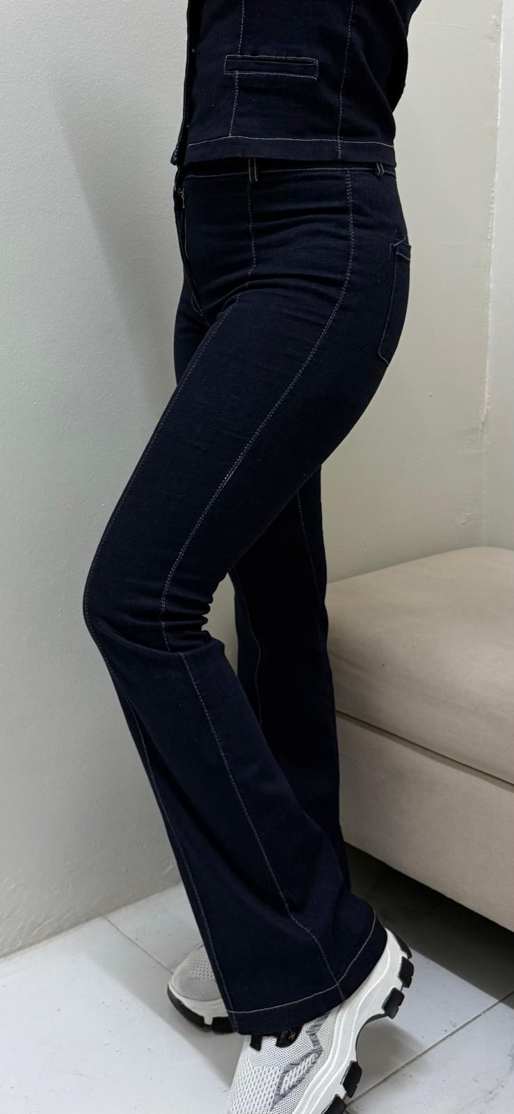 Full Likralı Yelek Pantolon denim Fit Takım