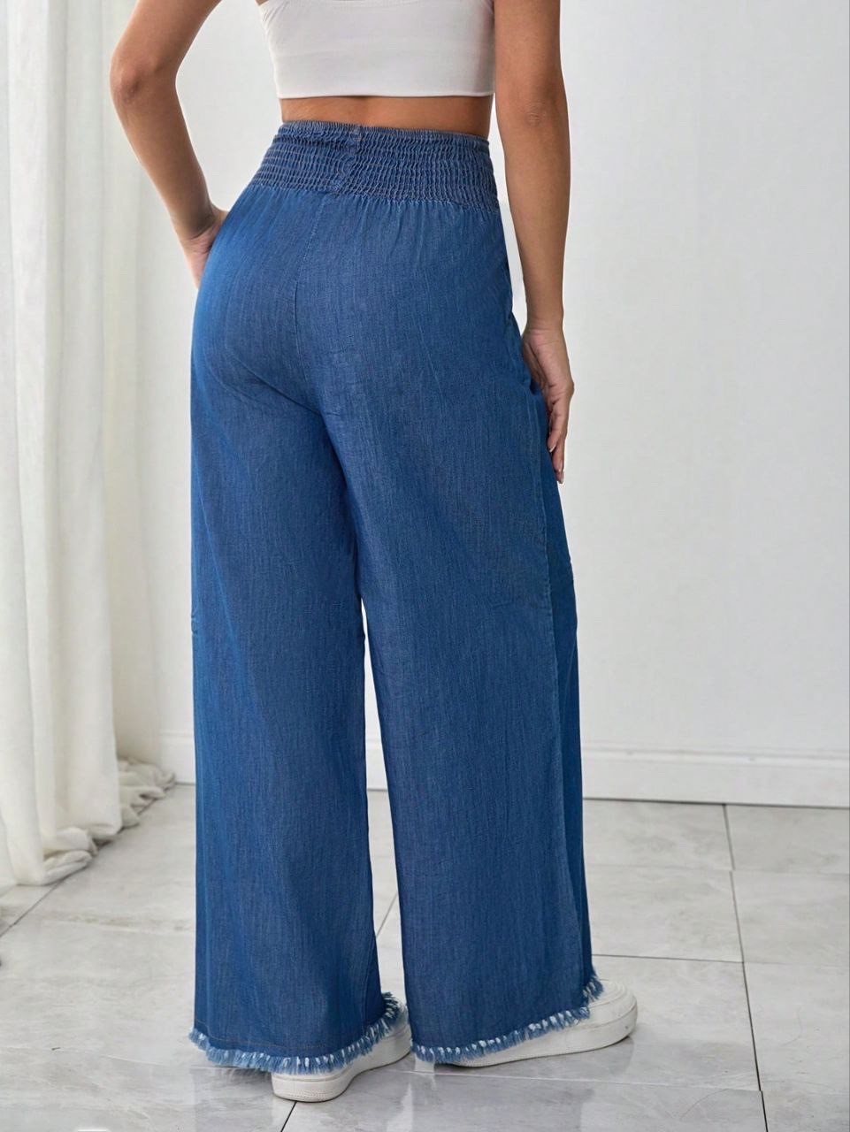 Püskül Paça Kot Pantolon