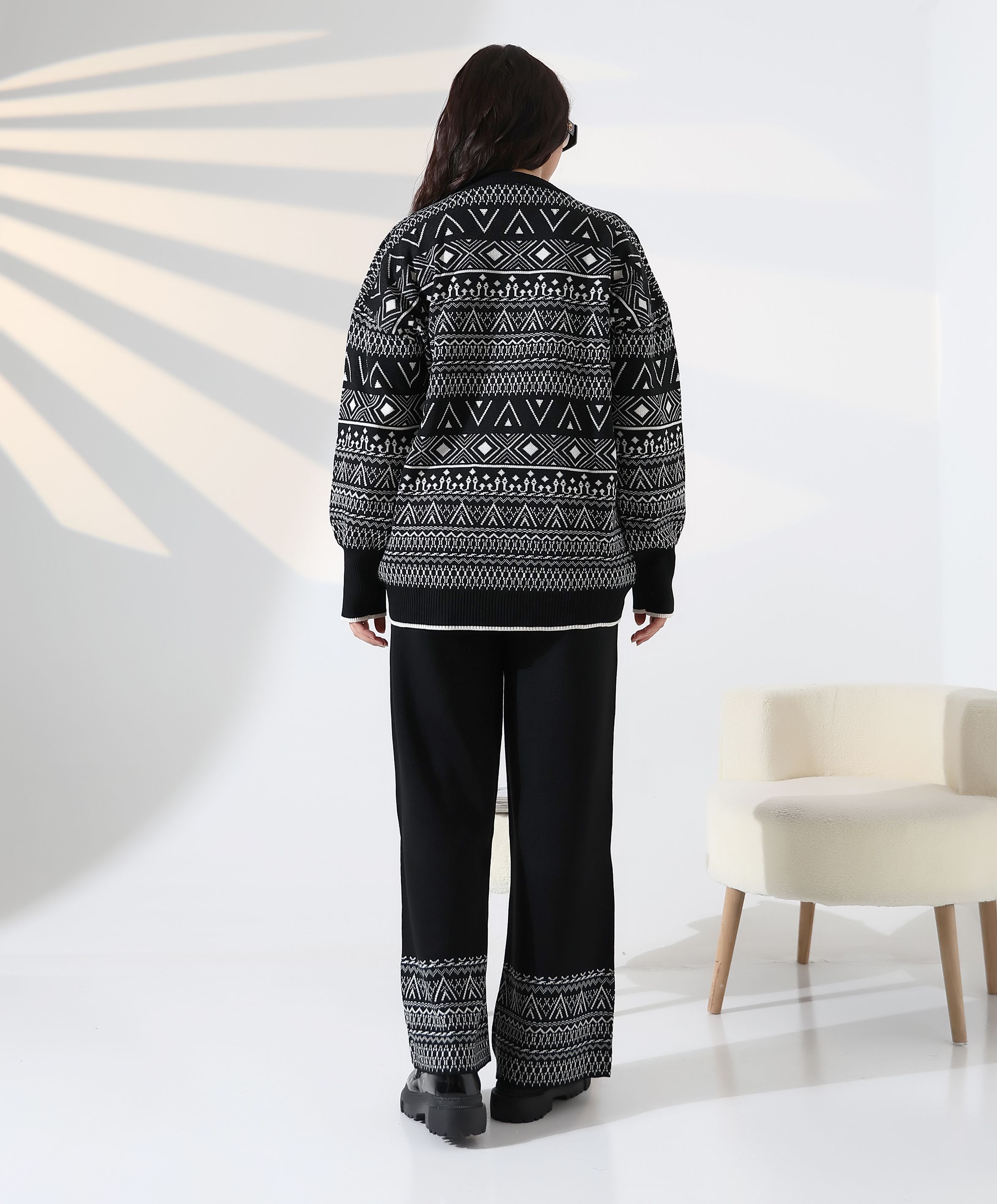 Jakarlı Oversize Alt-Üst Triko Takım