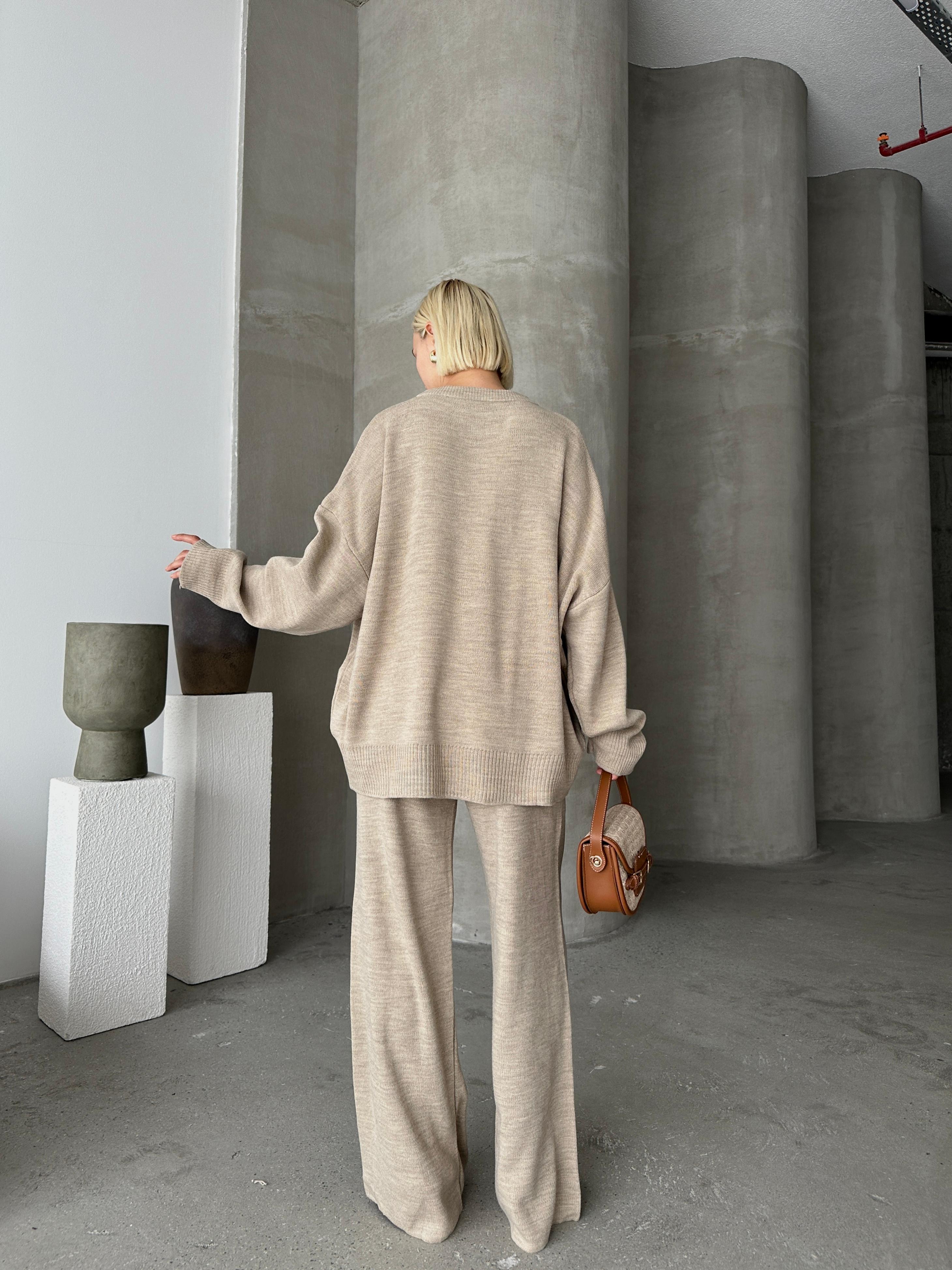 Sade Alt Üst Triko Takım - Oversize