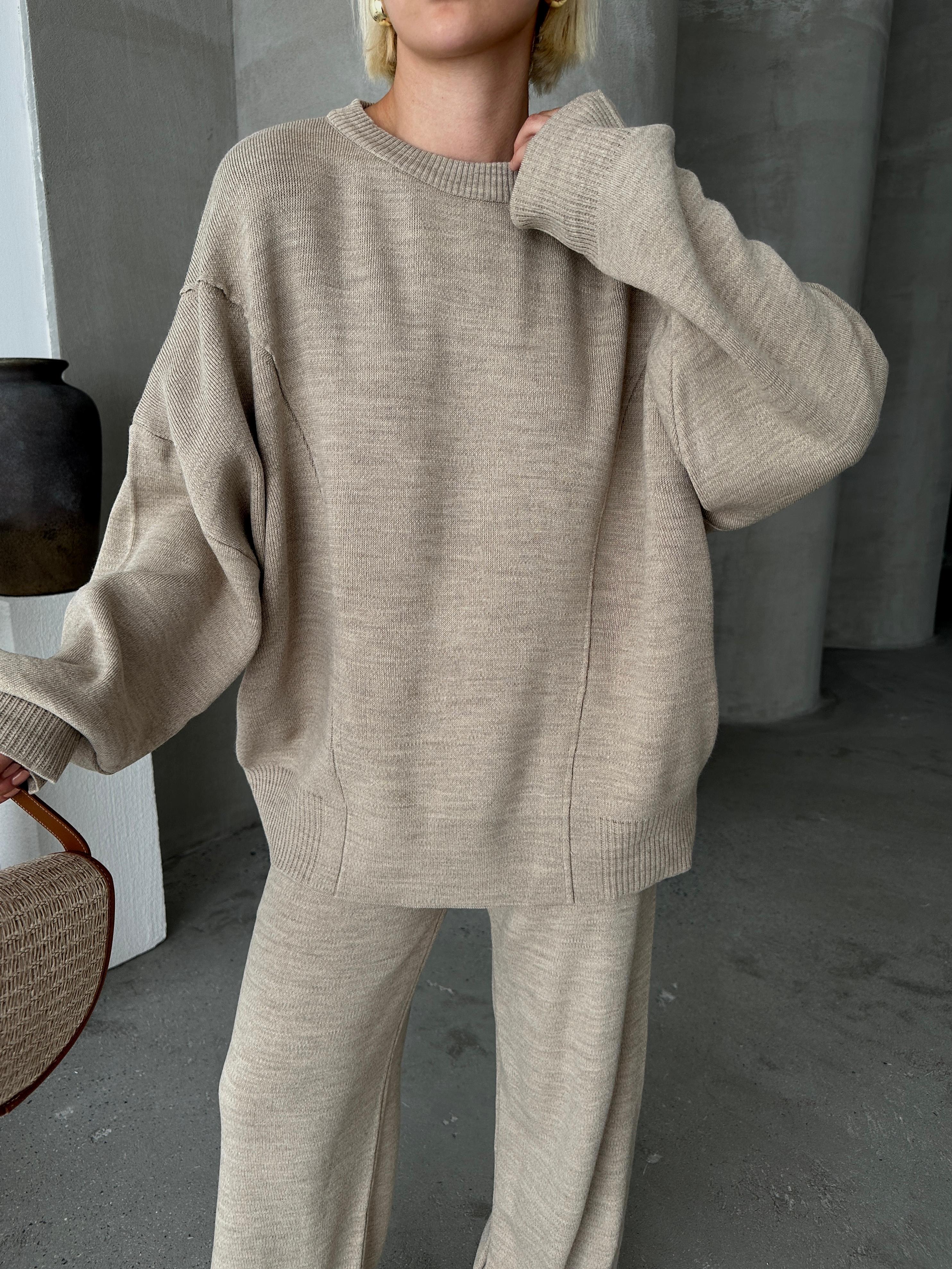 Sade Alt Üst Triko Takım - Oversize