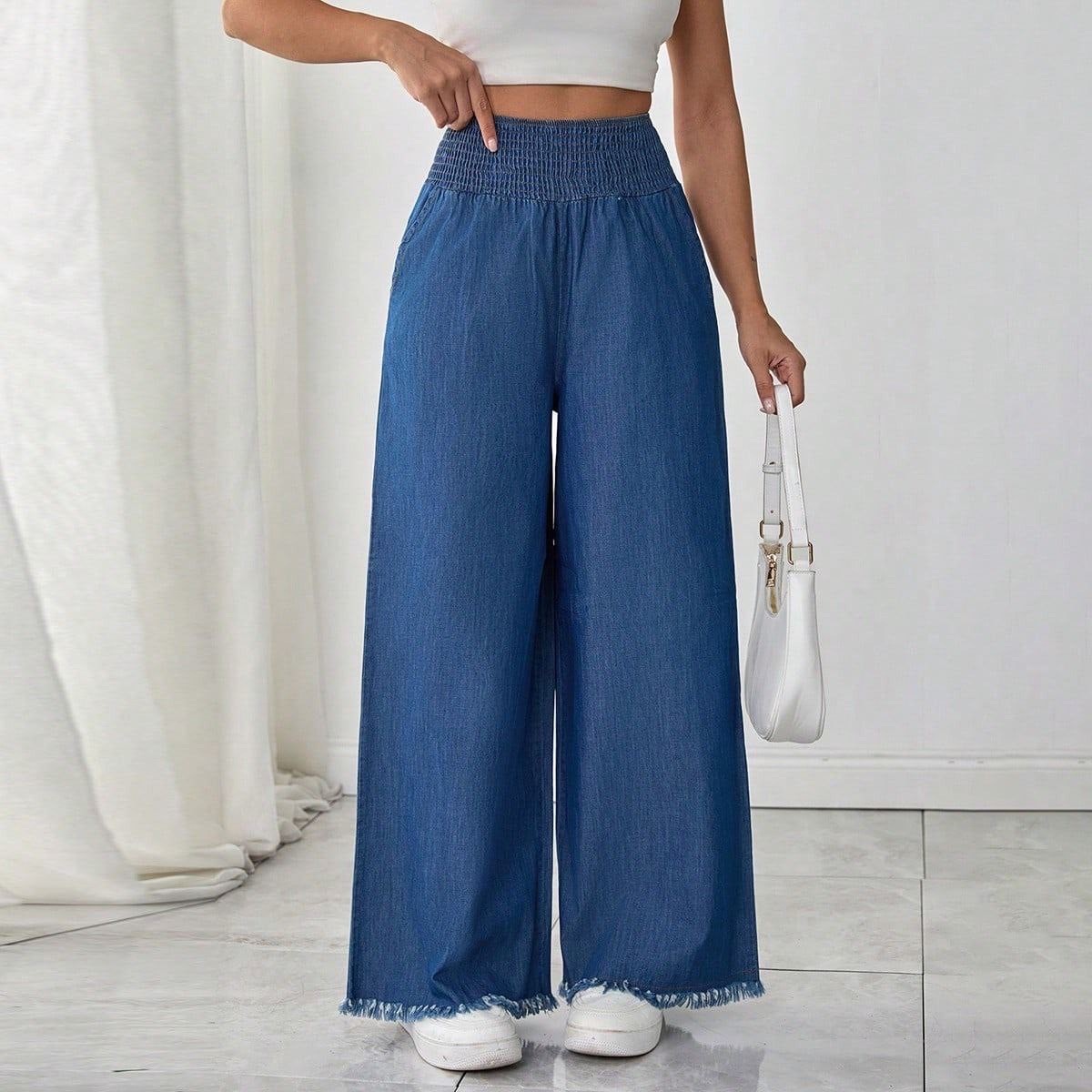 Püskül Paça Kot Pantolon