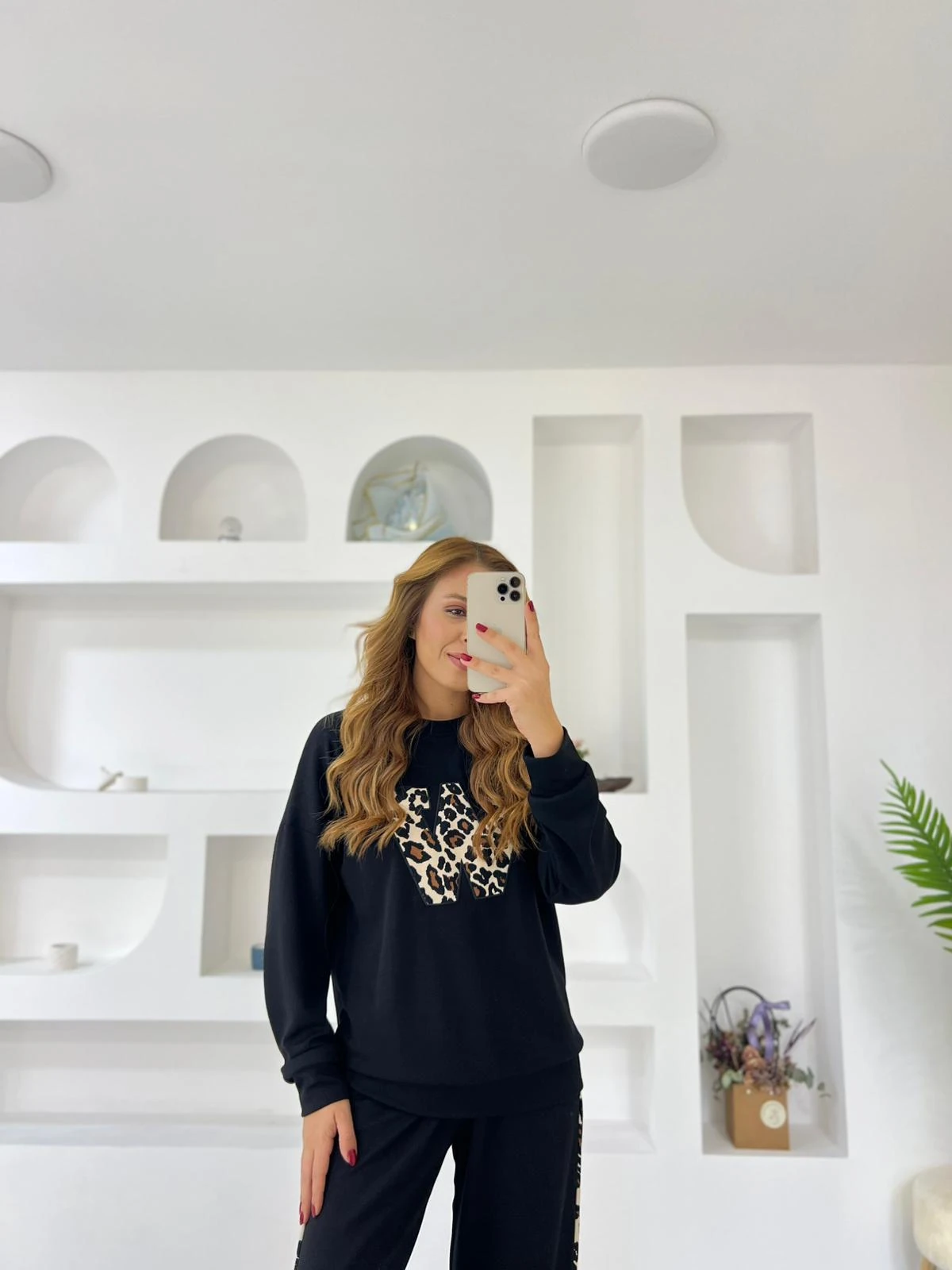 3576 W LEOPAR NAKIŞLI MODAL TAKIM