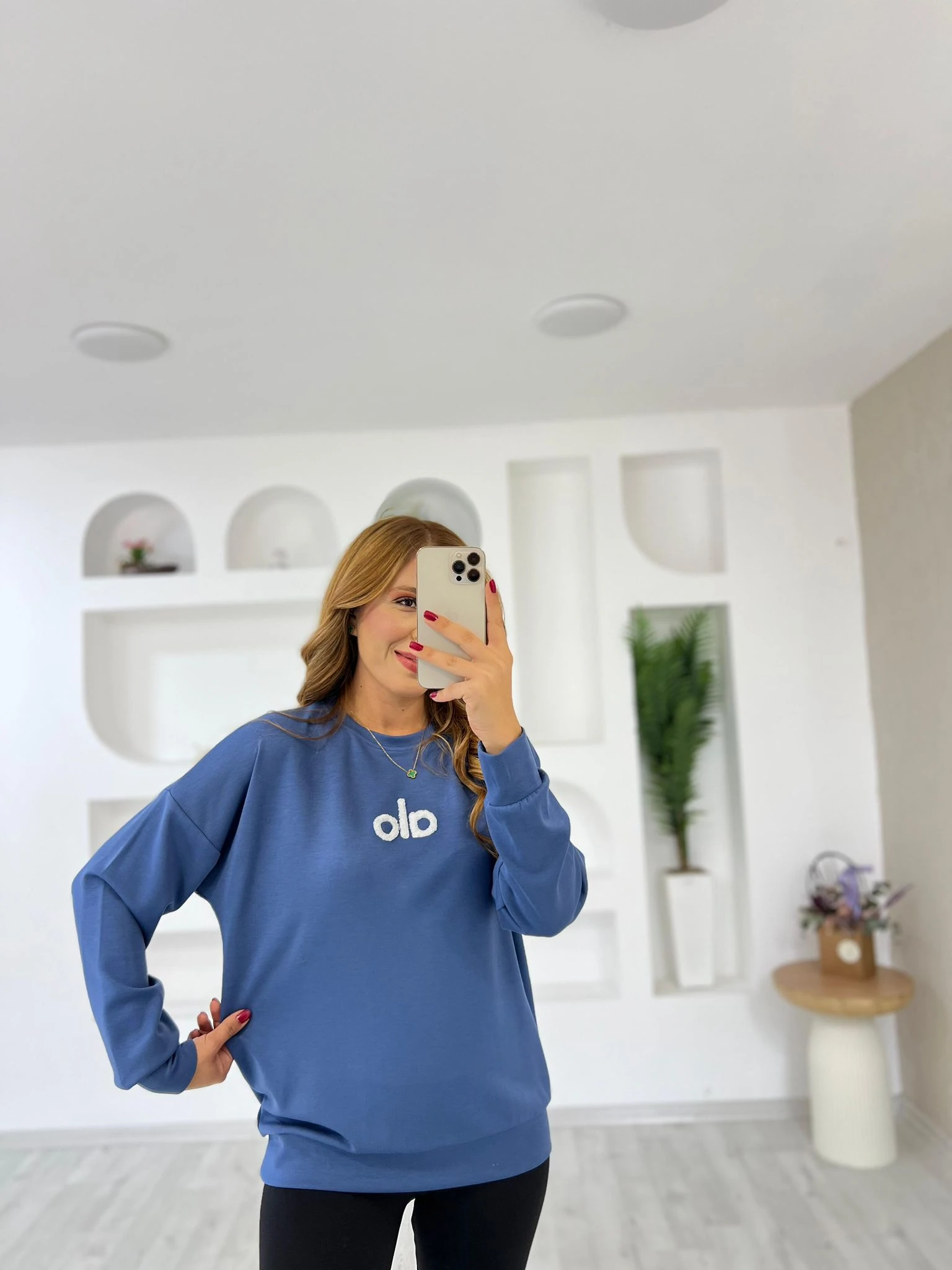 540 ALO  NAKIŞLI MODAL SWEAT