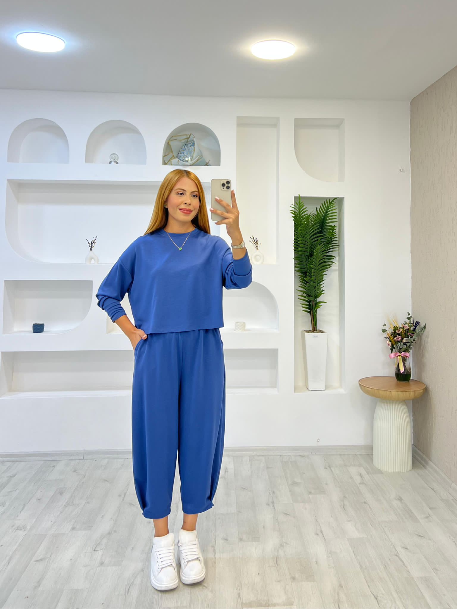 3507 Modal Uzun kollu Şalvarlı takım