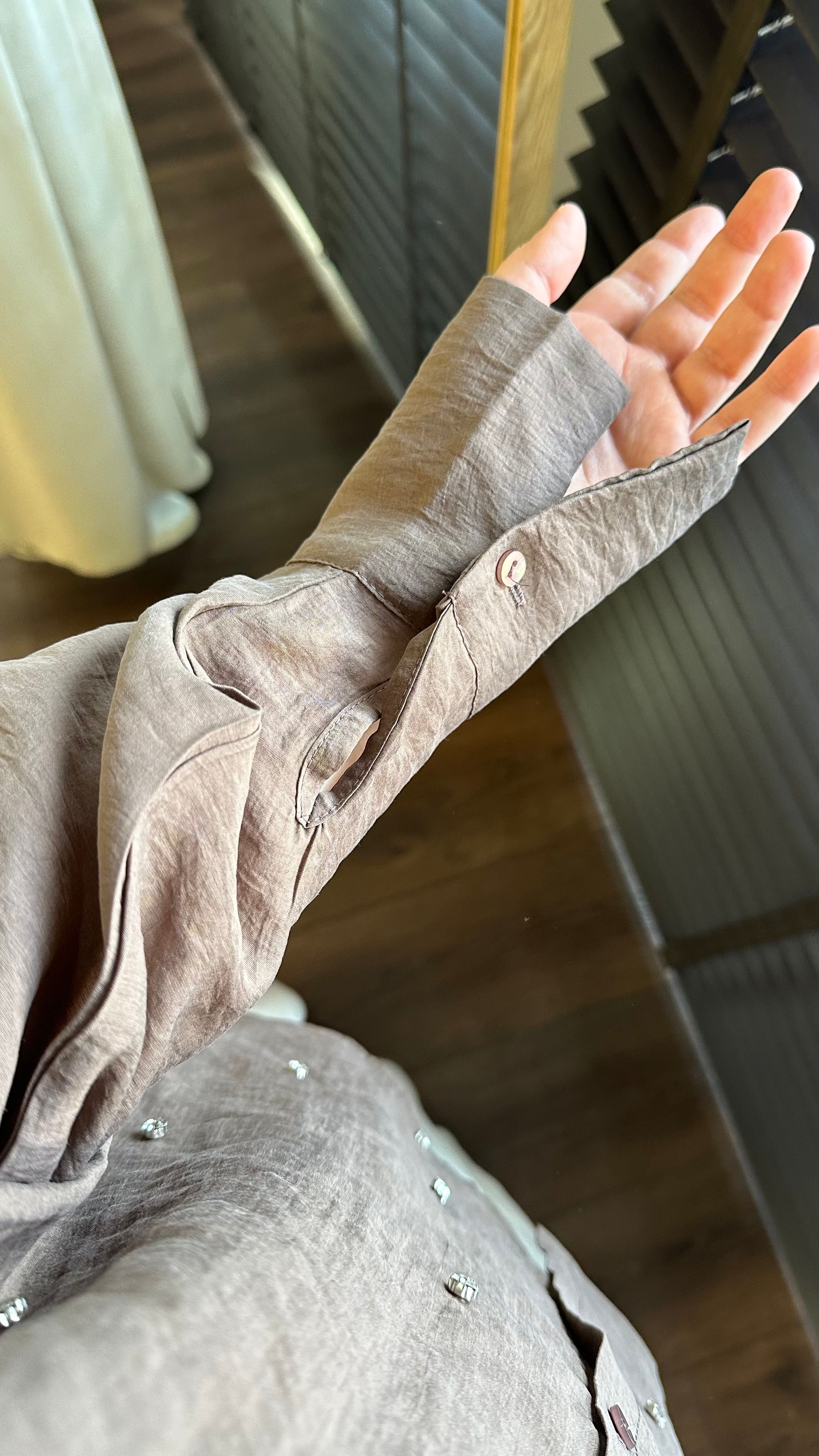 TAŞLI OVERSIZE GÖMLEK