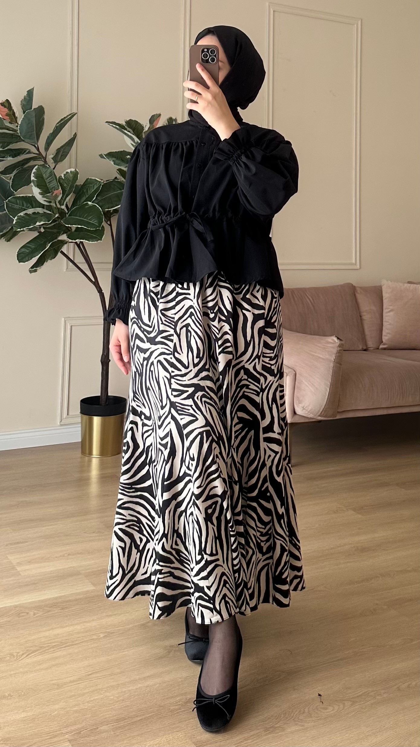ZEBRA SATEN BALIK ETEK