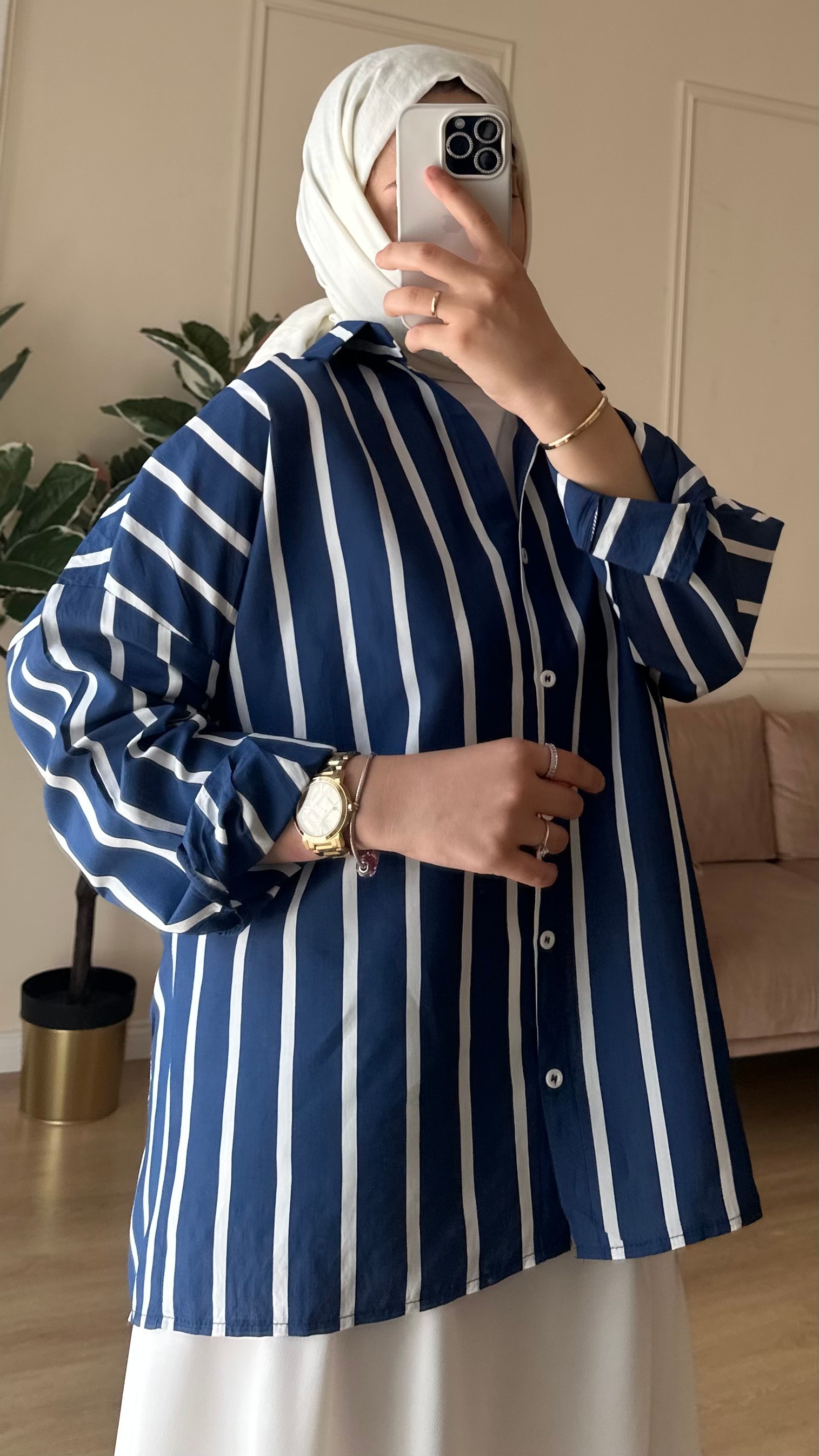 ÇİZGİLİ OVERSIZE GÖMLEK