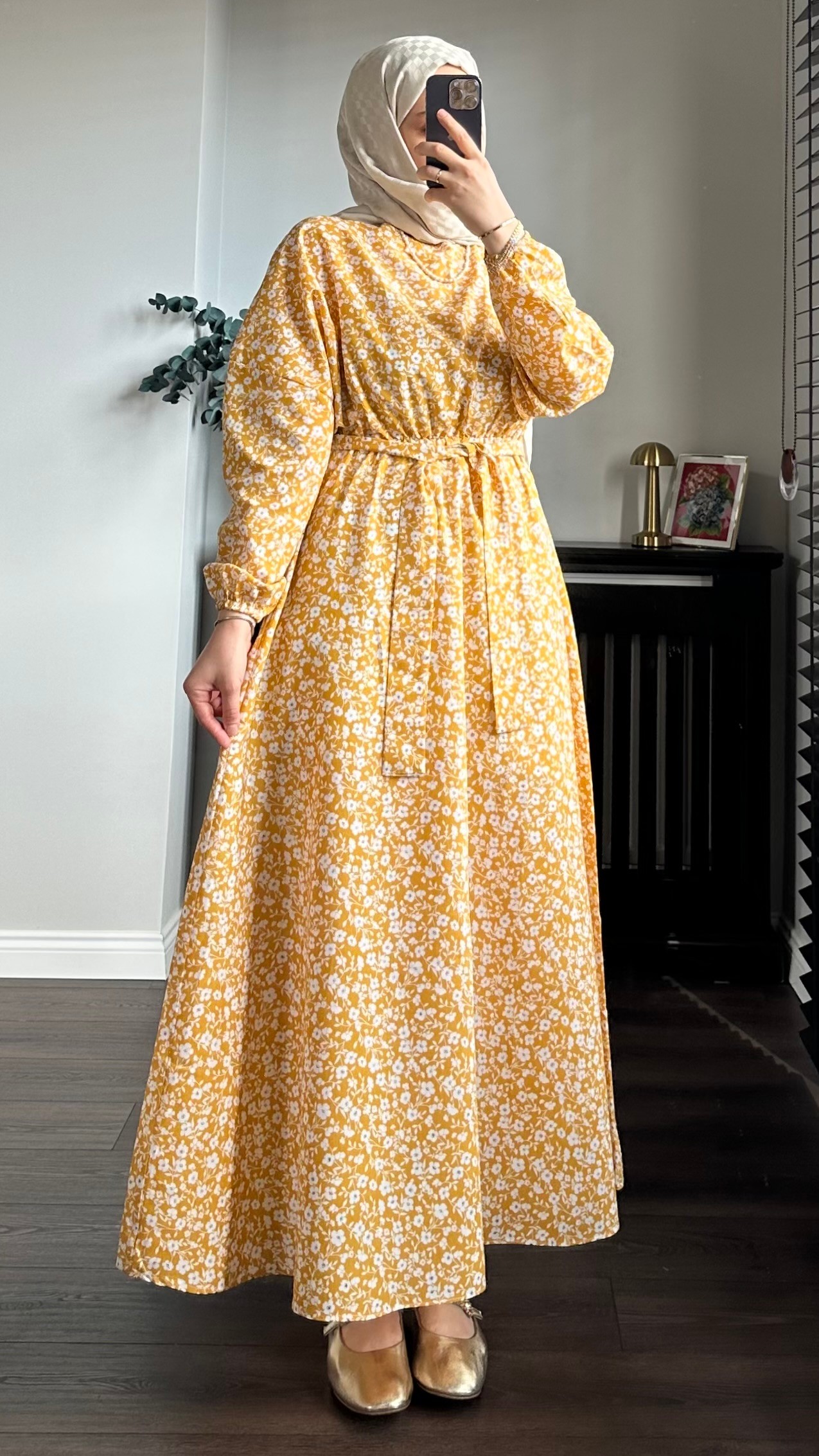 BAHAR DALI ELBİSE - SARI main variant image