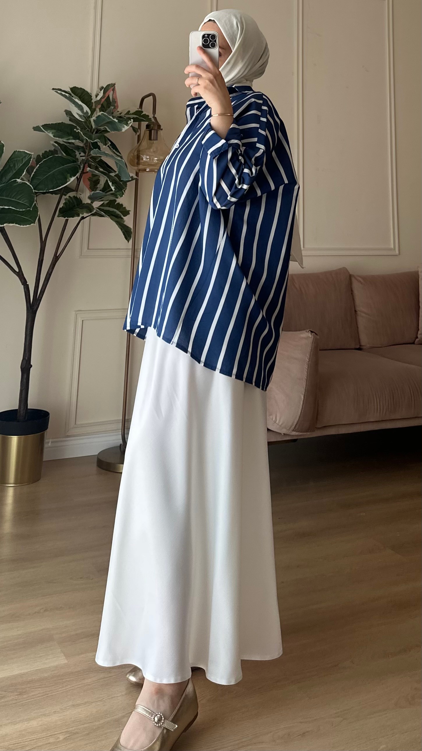 ÇİZGİLİ OVERSIZE GÖMLEK