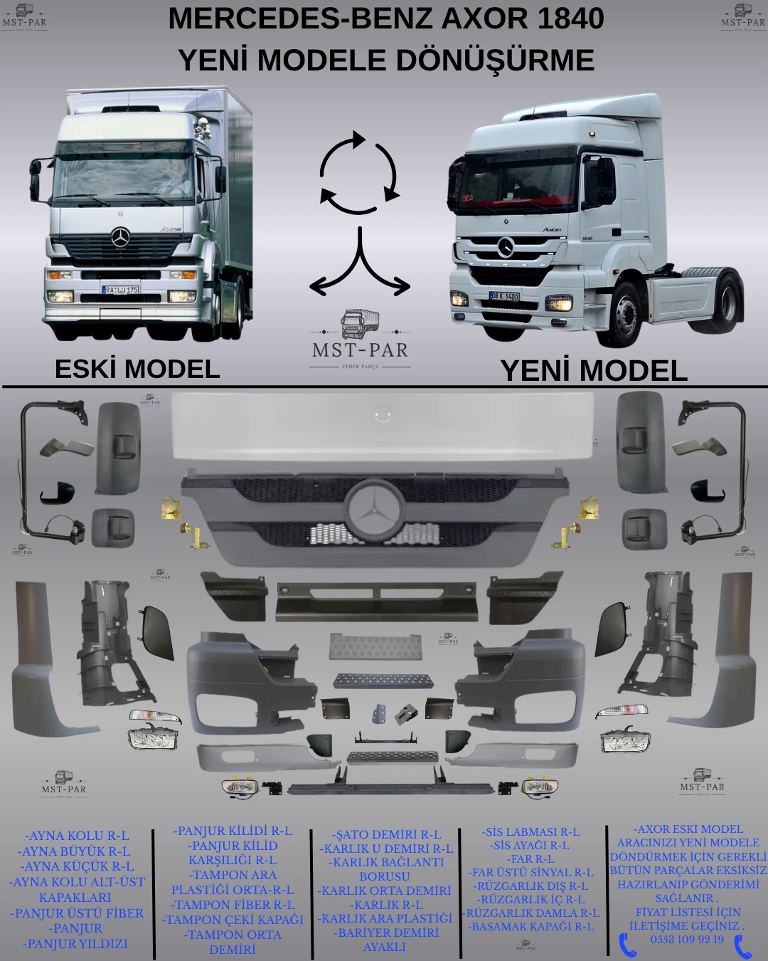 AXOR ESKİ MODELİ YENİ MODELE DÖNÜŞTÜRME PAKETİ