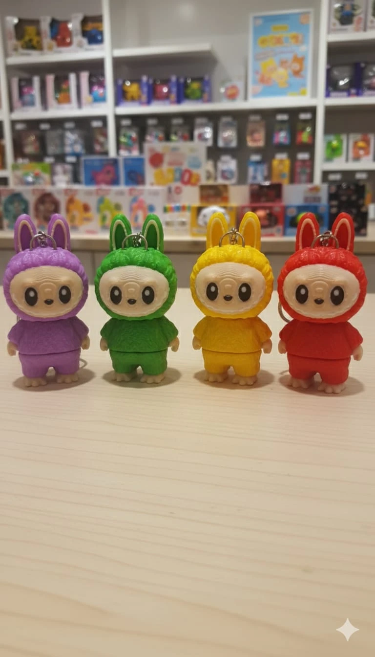 Labubu anahtarlık oynar eklemli