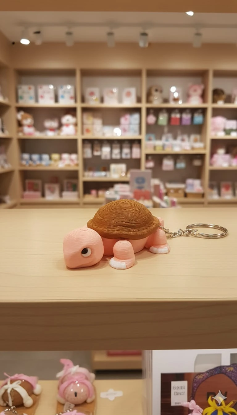 Sevimli kaplumbağa anahtarlık ( oynar eklemli 