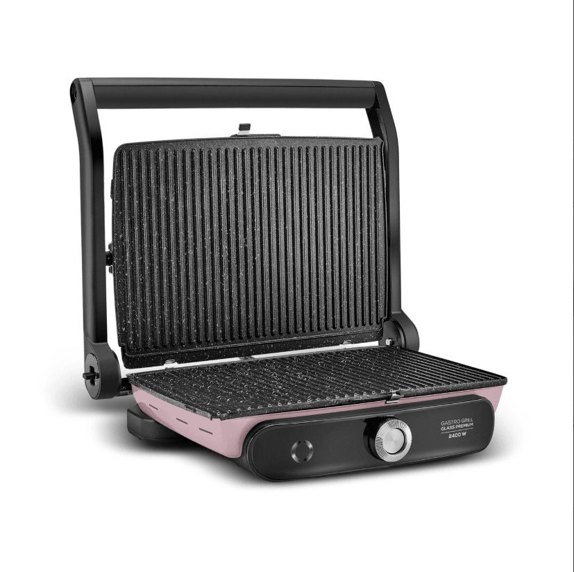 Karaca Gastro Grill Glass Premium 2400W Döküm Tost Makinesi Cosmic Lilac