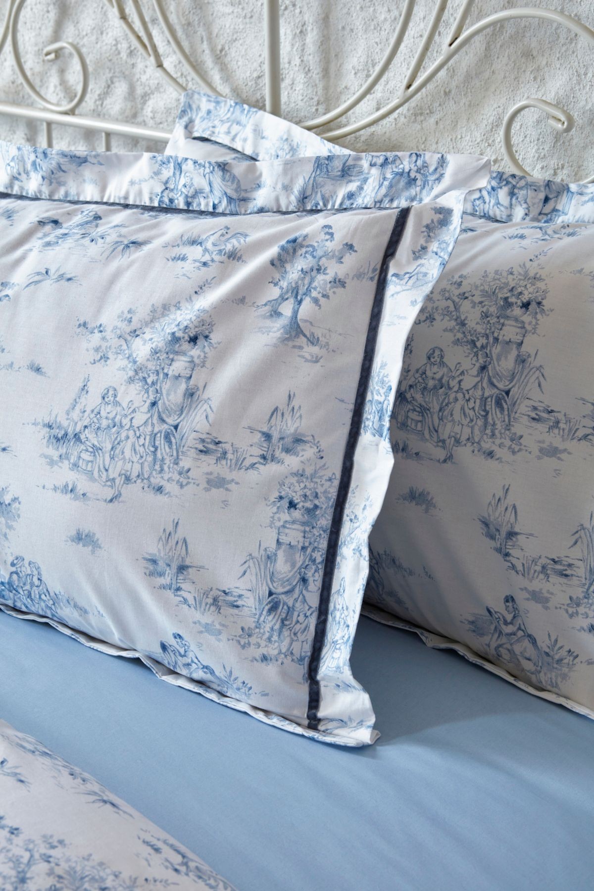Parisien Çift Kişilik Percale Nevresim Takımı Mavi