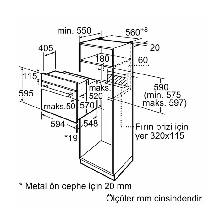 Siemens HB234FEW3T Beyaz Ankastre Fırın