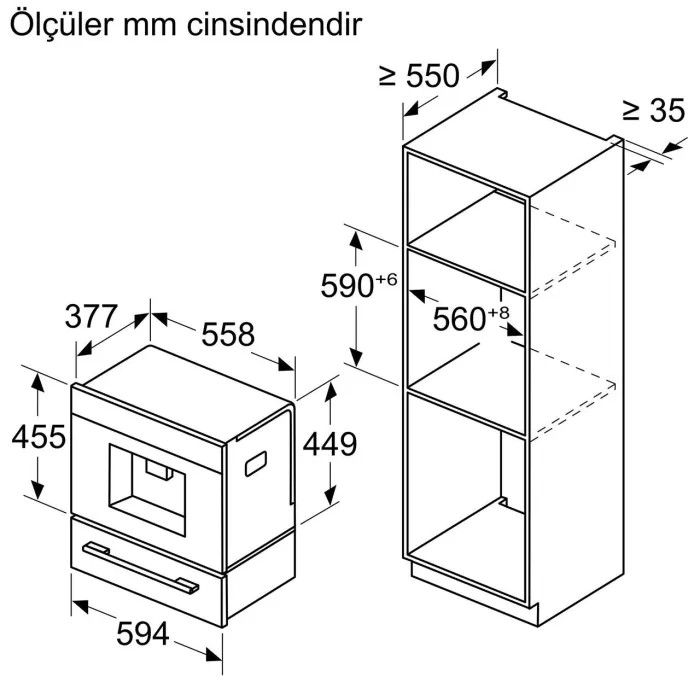 Siemens CT718L1B0 iQ700 Tam Otomatik Ankastre Kahve Makinesi