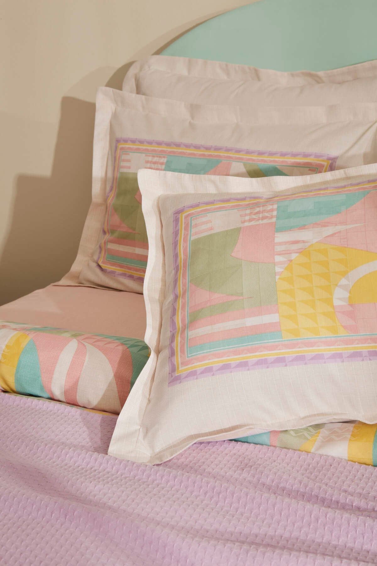 Pine Çift Kişilik Nevresim Pike Set Lila