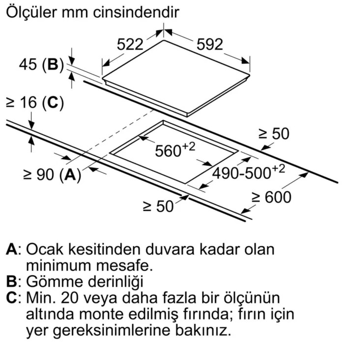 Siemens ET611HE17E 60 cm Siyah Cam Seramik Elektrikli Ocak