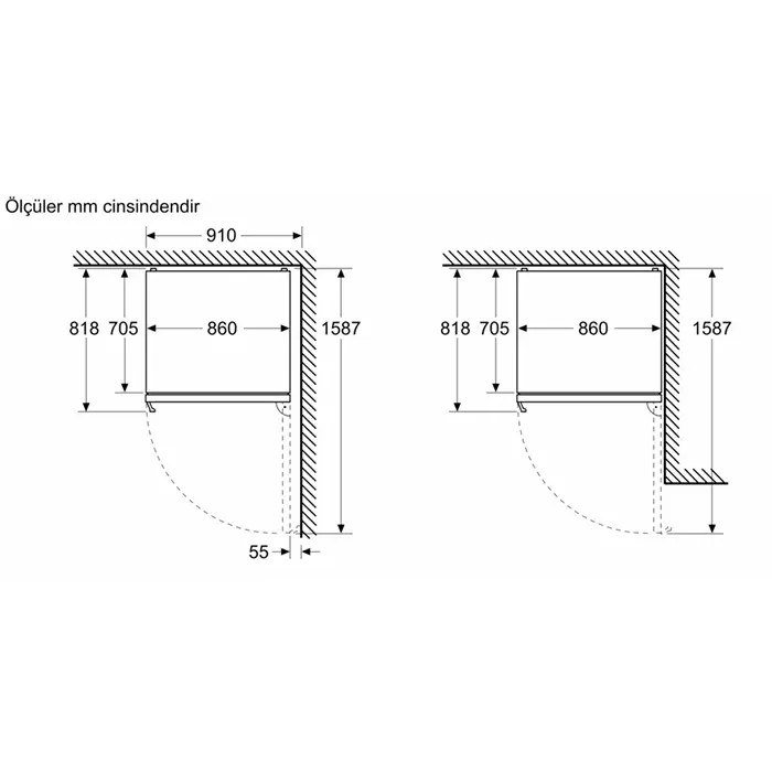 Siemens KG86PFWC0N Home Connect Beyaz Buzdolabı