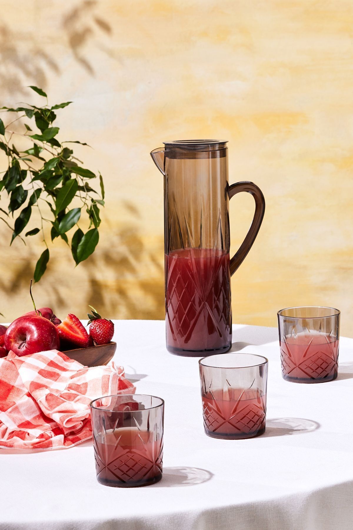 Foret Akrilik Kırılmaz 5 Parça Sürahi Seti Antrasit 1,5 lt