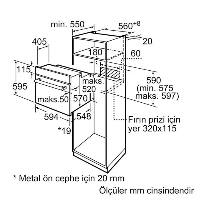 Siemens HB237FEG0T Siyah Inox Ankastre Fırın