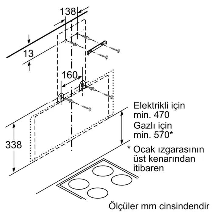 Siemens LC95KA670T 90 cm Siyah Cam Davlumbaz