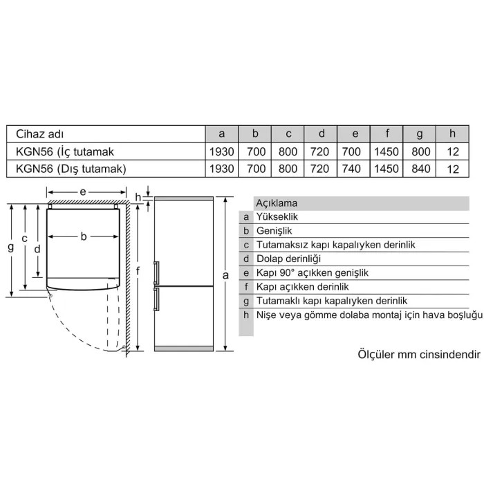 Siemens KG56NLBE0N Siyah Cam Home Connect Buzdolabı