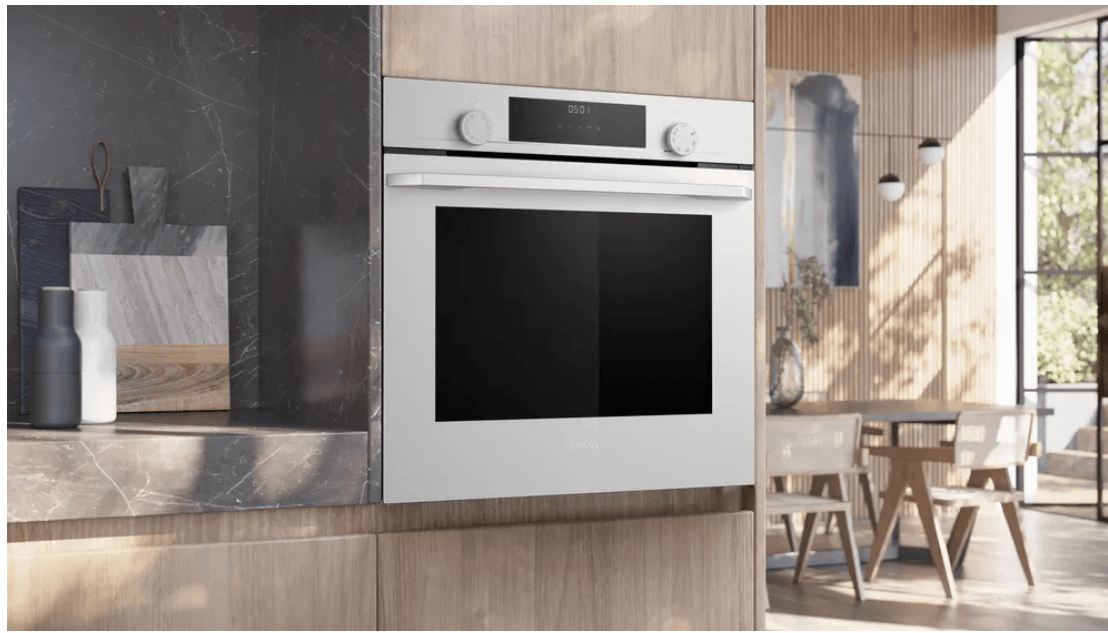 SİEMENS HU717ABV0T Buhar Destekli Ankastre Fırın 60 x 60 cm Beyaz