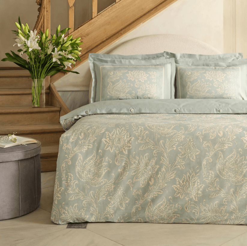 Karaca Home Owen 80 Tel %100 Pamuk Saten Çift Kişilik Nevresim Takımı Mavi 