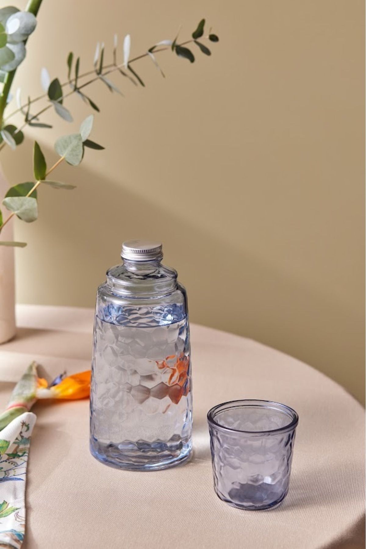 Loise Başucu Cam Sürahi Mavi 1100 ml