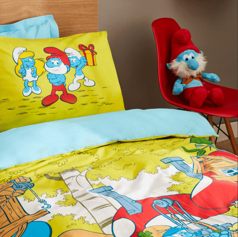 Karaca Home Smurfs By Mushroom Village Tek Kişilik Nevresim Takımı