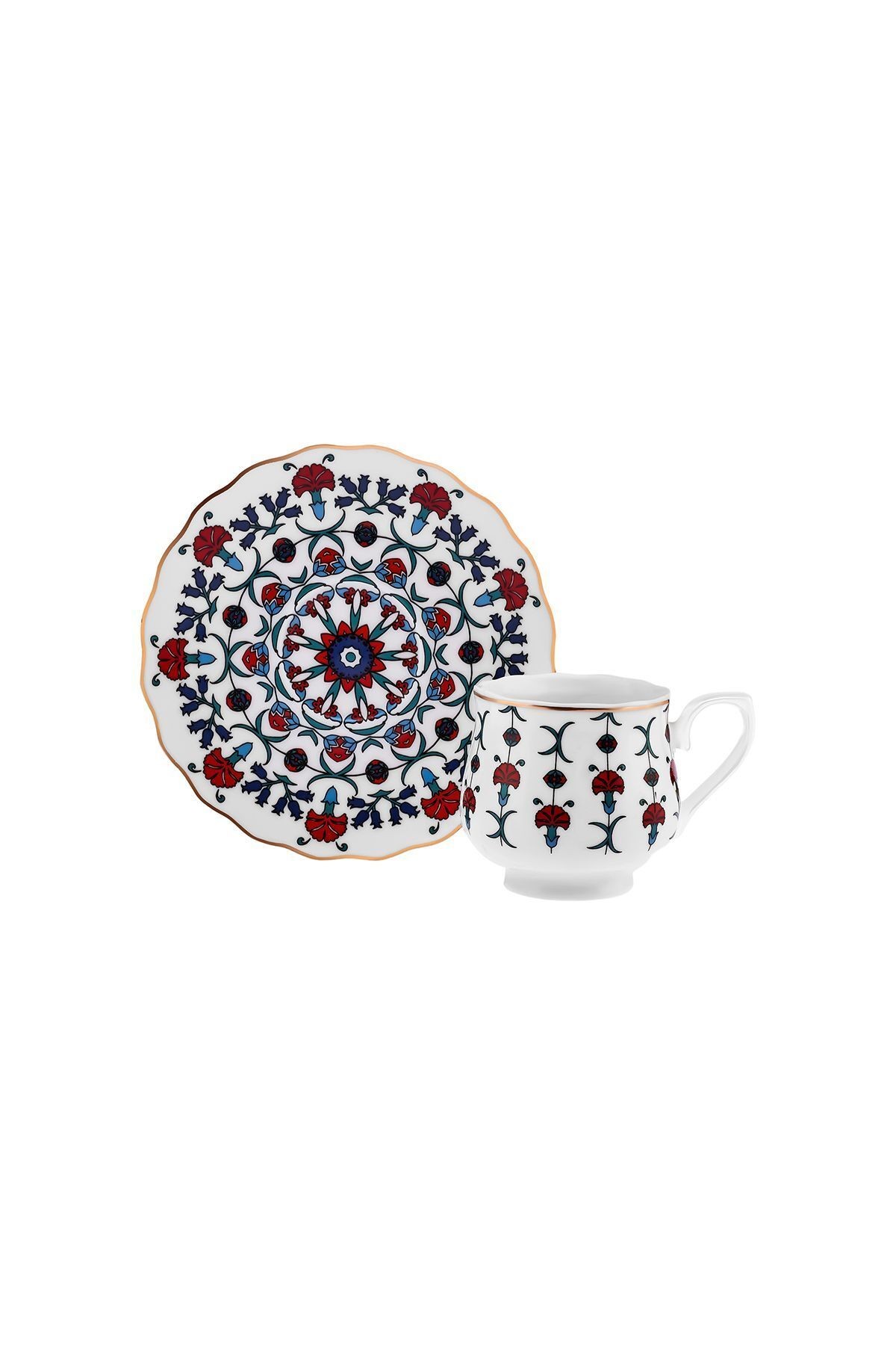 Ebruli 6 Kişilik Kahve Fincanı 100 ml
