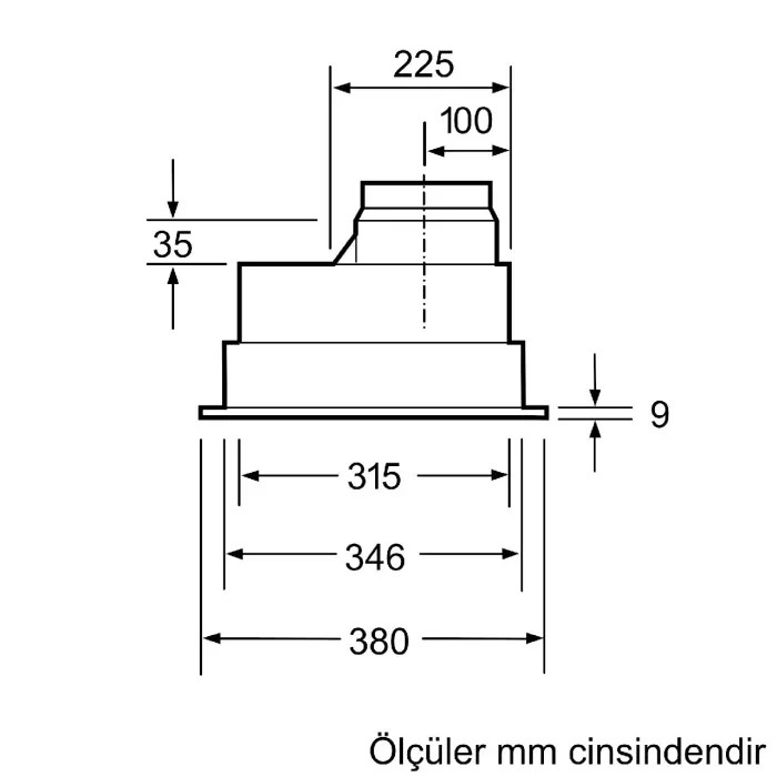 Siemens LB55565 53 Cm Gömme Aspiratör