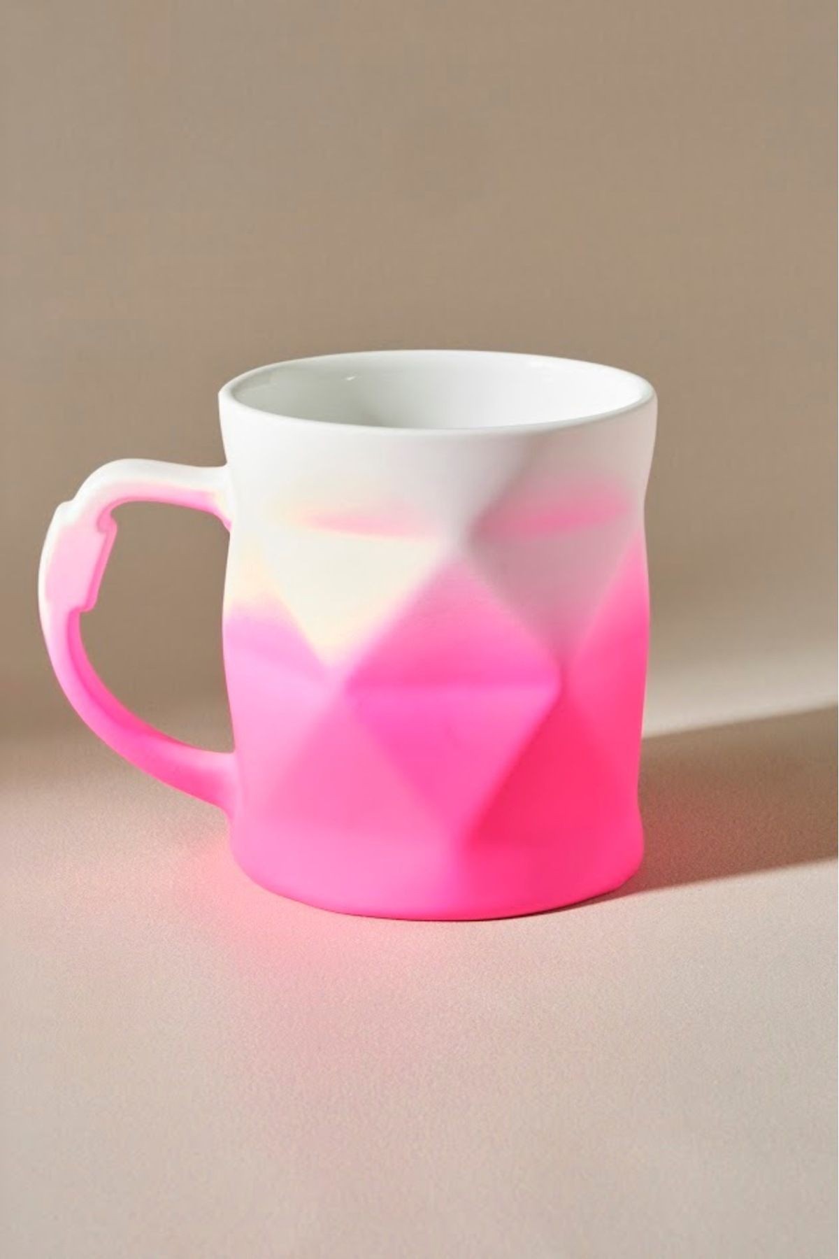 Soft Touch Geo Kupa 450 ml Pembe