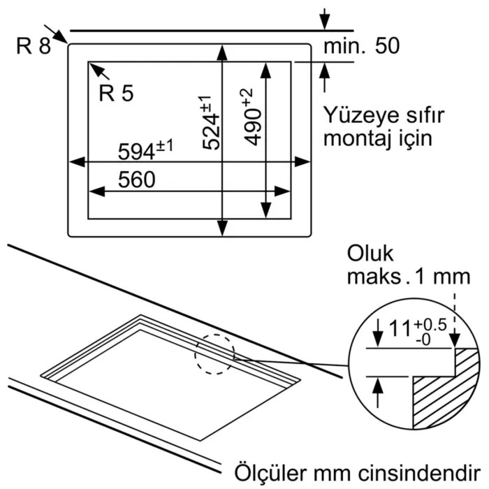 Siemens EP6A9HB20 Titanium Gri Cam Ankastre Ocak