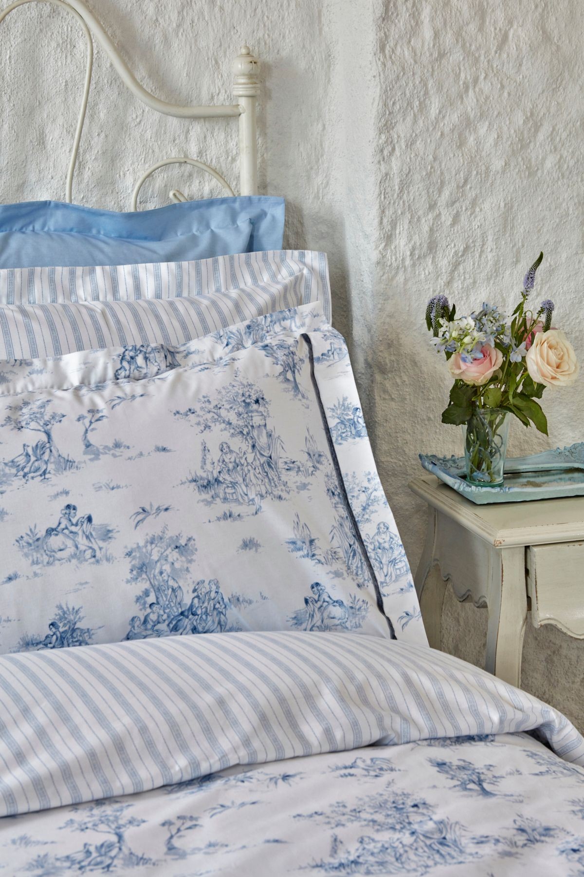 Parisien Çift Kişilik Percale Nevresim Takımı Mavi