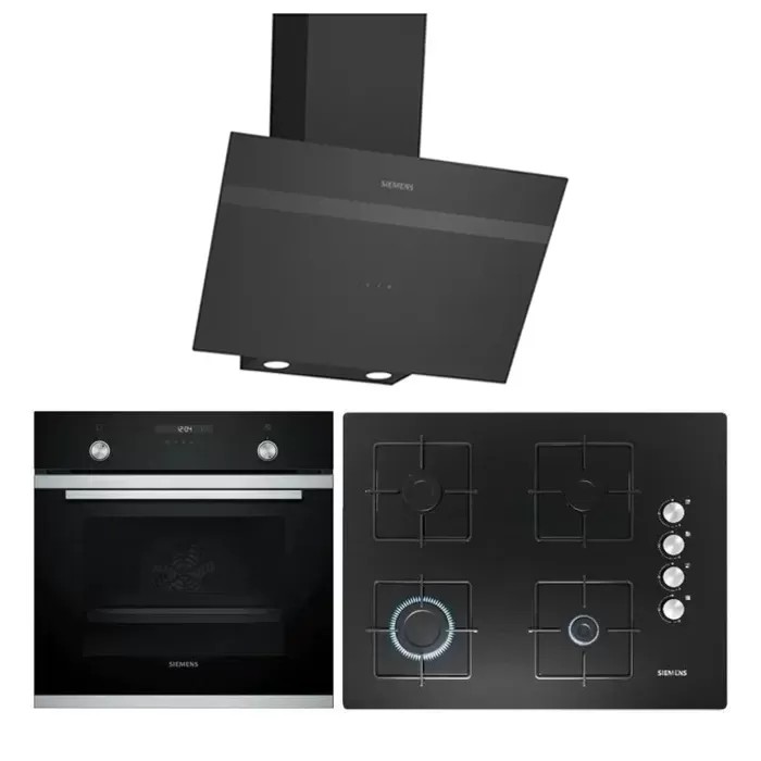 Siemens Prime Siyah Ankastre Set 2 (67 cm Ocaklı)