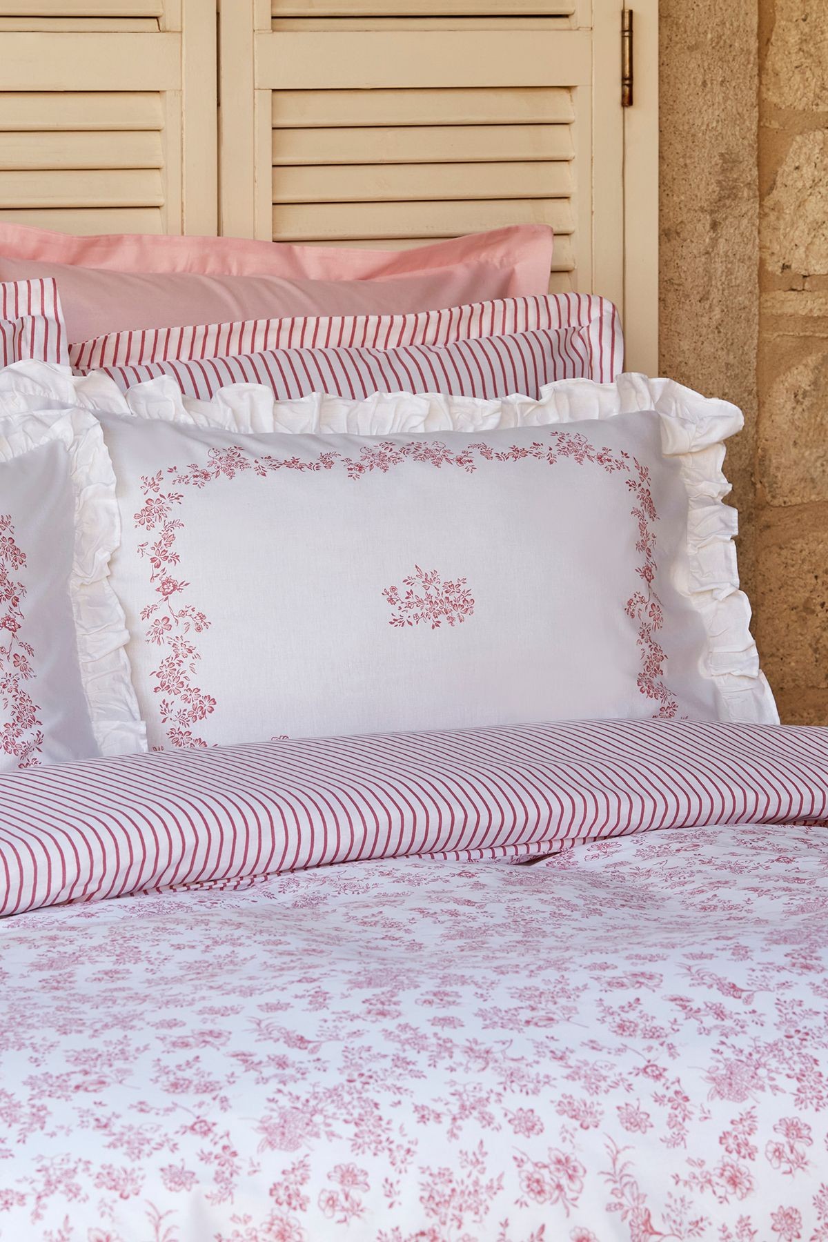 Versay Çift Kişilik Percale Nevresim Takımı Pembe